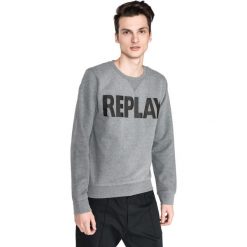 Replay Bluza Szary. Szare bluzy męskie Replay, xxl, z haftami, z bawełny, bez kołnierzyka, bez rękawów, bez kaptura. Za 412,95 zł.