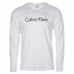 Calvin Klein T-Shirt Męski Xl Biały. Białe koszulki męskie Calvin Klein, xl, bez wzorów, bez kołnierzyka, długie. Za 189,00 zł.