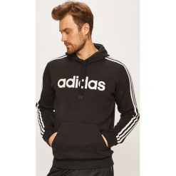 Adidas - Bluza. Czarne bluzy męskie Adidas, xl, z nadrukiem, z bawełny, z kapturem, bez rękawów, z kapturem. W wyprzedaży za 199,90 zł.