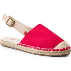 Espadryle BIG STAR - DD274A194 Red. Czerwone espadryle damskie BIG STAR, bez wzorów, ze skóry ekologicznej, bez obcasa. W wyprzedaży za 79,00 zł.