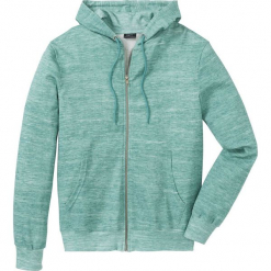 Bluza rozpinana z kapturem bonprix jasnozielony melanż. Zielone bluzy męskie rozpinane marki bonprix, l, melanż, z kapturem. Za 89,99 zł.