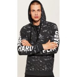 Bluza z napisami - Szary. Szare bluzy męskie rozpinane House, l, z napisami. Za 99,99 zł.