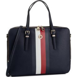 Torba na laptopa TOMMY HILFIGER - Honey Computer Bag Corp AW0AW07413 CJM. Niebieskie torby męskie skórzane TOMMY HILFIGER, bez wzorów, ze skóry ekologicznej. W wyprzedaży za 489,00 zł.