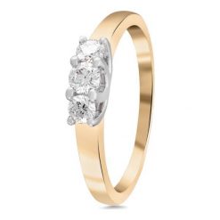 Złoty Pierścionek - złoto 585, Brylant 0,16ct,brylant 0,17ct. Żółte pierścionki damskie W.KRUK, z brylantem, złote. Za 5290,00 zł.
