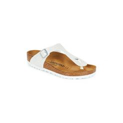 Japonki Birkenstock GIZEH. Białe klapki damskie Birkenstock, bez wzorów, bez obcasa. W wyprzedaży za 230,30 zł.