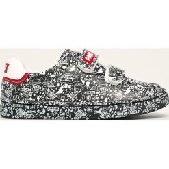 Primigi - Buty dziecięce. Czarne trampki chłopięce Primigi, bez wzorów, z gumy, sportowe, bez zapięcia. Za 199,90 zł.