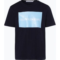 Calvin Klein Jeans - T-shirt męski, niebieski. Niebieskie t-shirty męskie marki Calvin Klein Jeans, m, z nadrukiem, z jeansu, bez kołnierzyka. Za 179,95 zł.