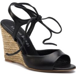 Espadryle SERGIO BARDI - SB-28-07-000265 101. Czarne espadryle damskie Sergio Bardi, bez wzorów, ze skóry, bez obcasa, na obcasie. Za 319,00 zł.