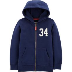 Bluza w kolorze granatowym. Niebieskie bluzy chłopięce rozpinane marki Carter's. W wyprzedaży za 49,95 zł.