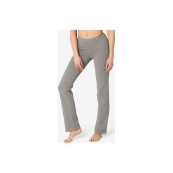 Spodnie Regular Gym & Pilates FIT+500 damskie. Czarne spodnie damskie DOMYOS, xs, bez wzorów, z elastanu. Za 39,99 zł.