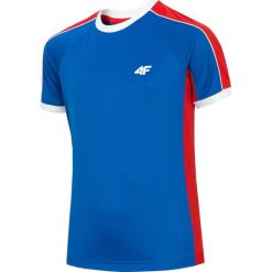 Koszulka sportowa chłopięca (116-152) JTSMF002 - kobalt. Niebieskie t-shirty chłopięce marki 4F JUNIOR, bez wzorów, z dzianiny, bez rękawów. Za 59,99 zł.