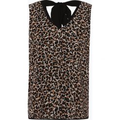 Esprit Collection - Damska bluzka bez rękawów, czarny. Czarne bluzki damskie Esprit Collection, z nadrukiem, z szyfonu, bez kołnierzyka, bez rękawów. Za 119,95 zł.