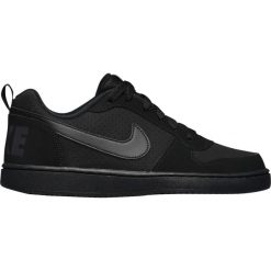 Buty Nike Court Borough Low (GS) (839985-001). Czarne buty dziewczęce sportowe marki Nike, na wiosnę, bez wzorów, z materiału, bez zapięcia, nike court. Za 159,99 zł.