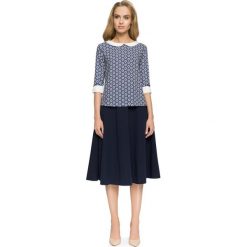 JOLIE Bluzka z kołnierzykiem - model 2. Szare bluzki asymetryczne Stylove, z nadrukiem, eleganckie. Za 129,99 zł.