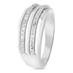 PROMOCJA Pierścionek Złoty - złoto 585, Brylant 0,21ct. Żółte pierścionki damskie W.KRUK, z brylantem, złote. W wyprzedaży za 1640,00 zł.