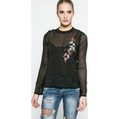 Answear - Bluzka Blossom Mood. Czarne bluzki damskie ANSWEAR, na co dzień, s, bez wzorów, z poliesteru, casualowe, ze stójką, bez rękawów. W wyprzedaży za 49,90 zł.