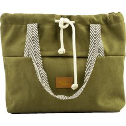 Torebka shopper "BAGGERKA", kolor oliwkowy. Zielone torby damskie na zakupy me&BAGS, bez wzorów, na ramię, duże, bez dodatków. Za 219,00 zł.