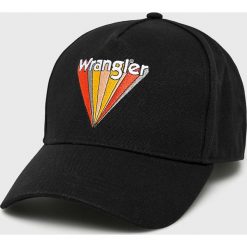 Wrangler - Czapka. Czarne czapki męskie marki Wrangler, z bawełny. Za 129,90 zł.