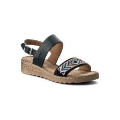 LASOCKI H463 Granatowy. Niebieskie sandały damskie Lasocki, bez wzorów, ze skóry, bez obcasa, bez zapięcia. Za 129,99 zł.