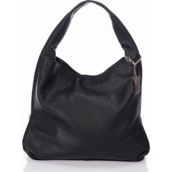 Torebki klasyczne damskie: Skórzana torebka w kolorze czarnym – 40 x 30 x 13 cm
