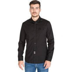 Versace Jeans Couture Koszula Czarny. Czarne koszule męskie Versace Jeans Couture, m, bez wzorów, z elastanu, bez kołnierzyka, z długim rękawem. Za 753,95 zł.