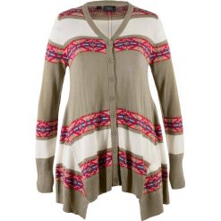 Sweter rozpinany bonprix khaki w paski. Szare swetry rozpinane damskie bonprix. Za 69,99 zł.