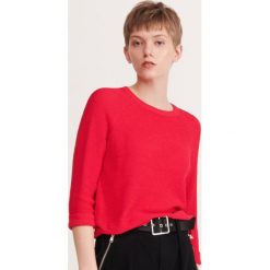 Sweter basic - Czerwony. Czerwone swetry damskie Reserved, s, bez wzorów, bez rękawów, bez kaptura. Za 59,99 zł.