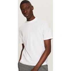T-shirty męskie: Jednolity t-shirt basic – Biały