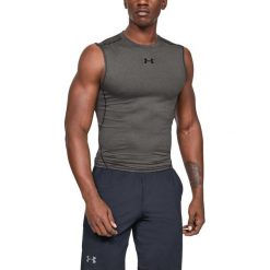 Under Armour Armour Compression Podkoszulek Szary. Szare podkoszulki męskie Under Armour, s, z nadrukiem, z elastanu, bez rękawów. Za 137,95 zł.