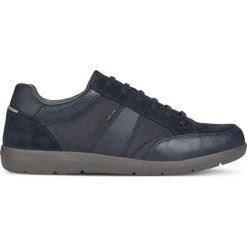 Geox Leitan Tenisówki Niebieski. Niebieskie trampki męskie Geox, bez wzorów, ze skóry, bez zapięcia. Za 464,95 zł.