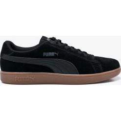 Puma - Buty Smash v2. Czarne buty sportowe męskie Puma, ze skóry, na sznurówki. W wyprzedaży za 199,90 zł.