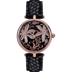 Zegarek kwarcowy "Fleurs Volantes" w kolorze czarno-różowozłotym. Czarne, analogowe zegarki damskie Mathieu Legrand, ze stali. W wyprzedaży za 749,95 zł.