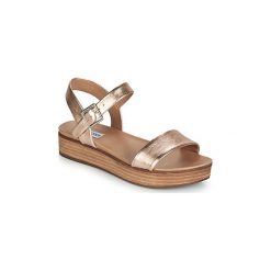 Sandały Steve Madden AIDA. Żółte sandały damskie marki Steve Madden, bez wzorów, bez obcasa, bez zapięcia. Za 349,00 zł.