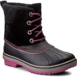 Śniegowce SOREL - Youth Slimpack II Lace NY2416 Black/Kettle 011. Czarne buty zimowe damskie marki Sorel, z gumy, na niskim obcasie. W wyprzedaży za 299,00 zł.