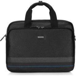 Torba na laptopa. Czarne torby męskie skórzane Wittchen, w paski, ze skóry, klasyczne, na ramię, małe. W wyprzedaży za 559,90 zł.