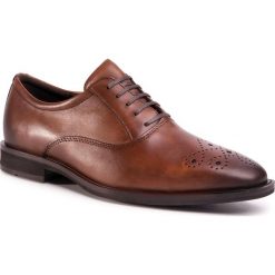 Półbuty ECCO - Calcan 64077401112 Amber. Pomarańczowe buty wizytowe męskie ecco, ze skóry, bez zapięcia. W wyprzedaży za 639,00 zł.