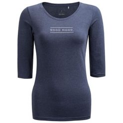 Bluzka w kolorze granatowym. Niebieskie bluzki damskie Outhorn, xs, z nadrukiem, z okrągłym kołnierzem, bez rękawów. W wyprzedaży za 24,95 zł.