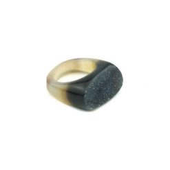 InspiRING Druza Agatu Czerń rozmiar 20. Czarne pierścionki damskie Brazi druse jewelry, z agatem. Za 270,00 zł.