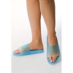Niebieskie Klapki Excarnificate. Niebieskie klapki damskie Born2be, w paski, bez obcasa. Za 29,99 zł.