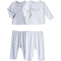 Dwuczęściowa piżama z weluru (2 szt.)- Oeko Tex. Szare spodnie niemowlęce marki La Redoute Collections, z nadrukiem, z bawełny. Za 103,91 zł.