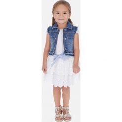 Mayoral - Spódnica dziecięca 92-134 cm. Białe spódniczki dziewczęce Mayoral, bez wzorów, z bawełny, mini, rozkloszowane. Za 110,90 zł.