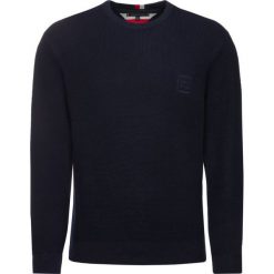 Sweter TOMMY HILFIGER Allover Structured MW0MW11678. Niebieskie swetry męskie TOMMY HILFIGER, xxl, bez wzorów, z bawełny, klasyczne, z klasycznym kołnierzykiem, bez kaptura. W wyprzedaży za 269,00 zł.