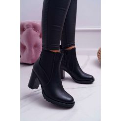Botki Damskie Na Słupku z Zamkiem Czarne Beloved. Czarne botki damskie Tagless, eleganckie, bez obcasa, na słupku, na zamek. Za 119,00 zł.