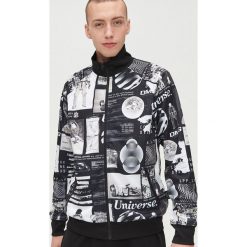 Bluza rozpinana all over - Czarny. Czarne bluzy męskie Cropp, s. Za 119,99 zł.