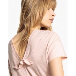T-shirty damskie: Koszulka z dekoltem w serek z tyłu i z krótkim rękawem