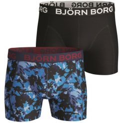 Björn Borg Bokserki Męskie 2 Pack, Xxl, Wielobarwne. Czarne bokserki męskie marki Björn Borg, bez wzorów. W wyprzedaży za 151,00 zł.