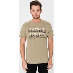 Jack & Jones Star Koszulka Brązowy Beżowy. Pomarańczowe podkoszulki męskie Jack & Jones, l, z nadrukiem, z bawełny, retro, bez kołnierzyka, z krótkim rękawem, krótkie. Za 64,95 zł.