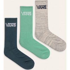 Vans - Skarpetki (3-pack). Zielone skarpetki męskie Vans, bez wzorów, z elastanu. Za 79,90 zł.