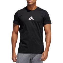 Adidas 3-Stripes Spray Tee GD6596 t-shirt męskie czarne S. Czarne t-shirty męskie Adidas, s, w paski, z bawełny, klasyczne, z dekoltem na plecach, krótkie. W wyprzedaży za 79,99 zł.