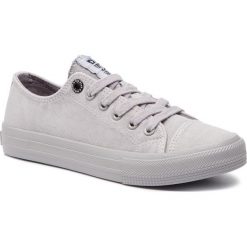 Tenisówki BIG STAR - DD274439 Grey. Szare półbuty damskie BIG STAR, bez wzorów, z gumy, bez zapięcia. Za 119,00 zł.